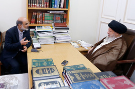 ديدار رئيس رسانه ملی با آیت الله موسوی اردبیلی