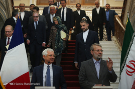 دیدار لاریجانی با رییس مجلس ملی فرانسه