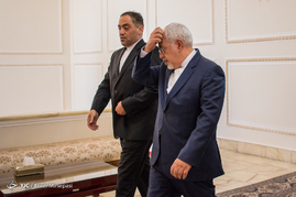 دیدار محمد جواد ظریف با کلود بارتلون رئیس مجلس ملی فرانسه