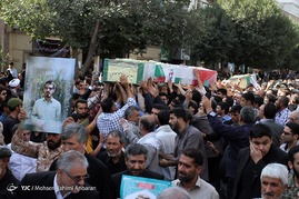 تشییع پیکر سه شهید مدافع حرم در مشهد