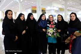استقبال از ساره جوانمردی قهرمان رقابتهای تیراندازی پارالمپیک ریو 2016 - شیراز

