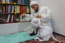 مراسم عمامه گذاری طلاب درقم
