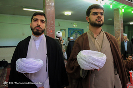 مراسم عمامه گذاری طلاب درقم
