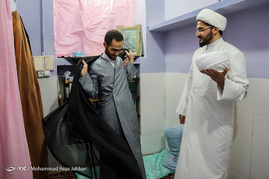 مراسم عمامه گذاری طلاب درقم
