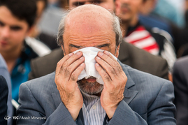 تشییع پیکر جانباز بهمن گلبارنژاد