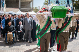 تشییع پیکر جانباز بهمن گلبارنژاد