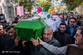 تشییع پیکر جانباز بهمن گلبارنژاد