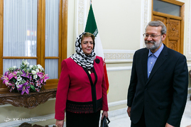 نشست خبری لاریجانی با رئیس مجلس نمایندگان سوریه
