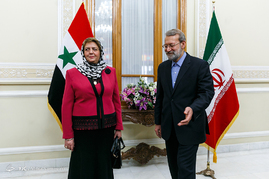 نشست خبری لاریجانی با رئیس مجلس نمایندگان سوریه
