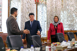 نشست خبری لاریجانی با رئیس مجلس نمایندگان سوریه
