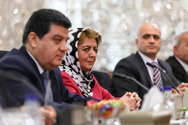نشست خبری لاریجانی با رئیس مجلس نمایندگان سوریه
