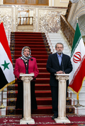 نشست خبری لاریجانی با رئیس مجلس نمایندگان سوریه
