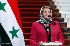 نشست خبری لاریجانی با رئیس مجلس نمایندگان سوریه
