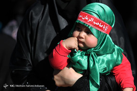 مراسم شیرخوارگان حسینی در حرم امام رضا(ع)