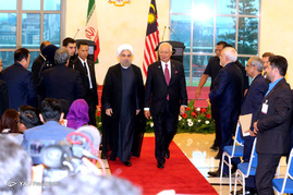 نشست مشترک مطبوعاتی رئیس جمهور با نخست وزیر مالزی