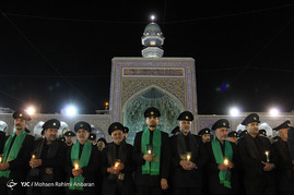 مراسم خطبه خوانی شب شهادت امام حسین(ع) درحرم رضوی

