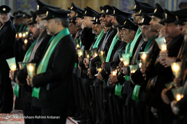 مراسم خطبه خوانی شب شهادت امام حسین(ع) درحرم رضوی
