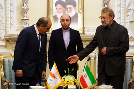 دیدار علی لاریجانی با رئیس مجلس قبرس