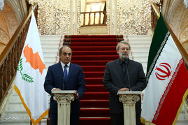 دیدار علی لاریجانی با رئیس مجلس قبرس