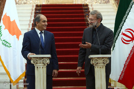 دیدار علی لاریجانی با رئیس مجلس قبرس
