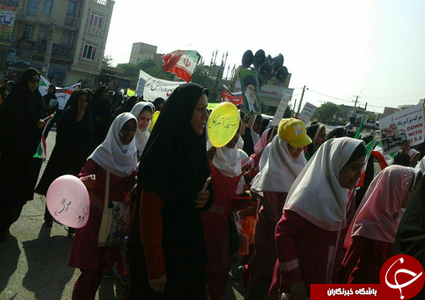 راهپیمایی رانش آموزان در هرمزگان