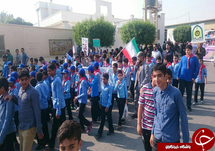 راهپیمایی رانش آموزان در هرمزگان