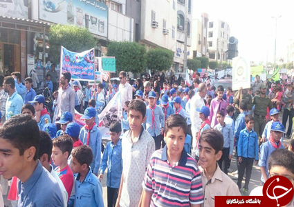راهپیمایی رانش آموزان در هرمزگان