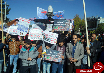 جوانان و نوجوانان انقلابی استان همدان با حضور در راهپیمایی باشکوه 13 آبان 