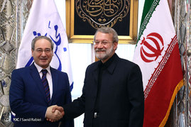 دیدار قائم مقام وزیر امور خارجه سوریه با علی لاریجانی