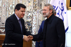 دیدار قائم مقام وزیر امور خارجه سوریه با علی لاریجانی