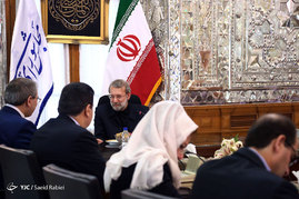 دیدار قائم مقام وزیر امور خارجه سوریه با علی لاریجانی