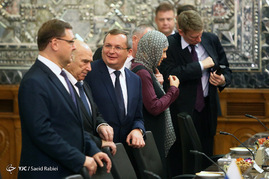 دیدار رئیس شورای فدراسیون روسیه با علی لاریجانی