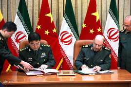مراسم امضاء تفاهم نامه و استقبال رسمی از وزیر دفاع چین
