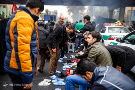 پیاده‌روی جاماندگان اربعین حسینی در تهران
