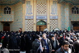 تشییع و خاکسپاری پیکر شهید گمنام در کوی دانشگاه تهران