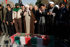 تشییع و خاکسپاری پیکر شهید گمنام در کوی دانشگاه تهران