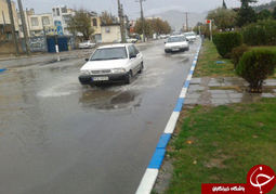 بارش باران در لرستان و آبگرفتگی معابر خرم آباد