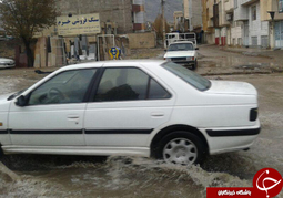 بارش باران در لرستان و آبگرفتگی معابر خرم آباد