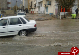 بارش باران در لرستان و آبگرفتگی معابر خرم آباد