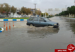 بارش باران در لرستان و آبگرفتگی معابر خرم آباد