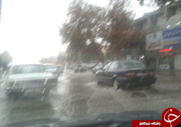 بارش باران در لرستان و آبگرفتگی معابر خرم آباد
