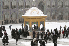 بارش نخستین برف پاییزی - مشهد
