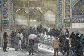 بارش نخستین برف پاییزی - مشهد

