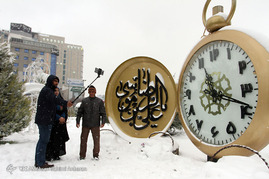 بارش نخستین برف پاییزی - مشهد
