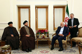 دیدار محمدجواد ظریف وزیر امور خارجه ایران با سیدعمار حکیم رئیس ائتلاف ملی شیعیان عراق و هیئت همراه