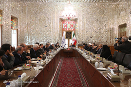 دیدار رئیس مجلس اعلای عراق با علی لاریجانی
