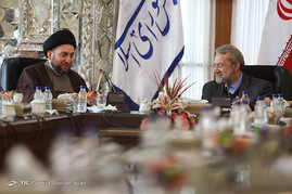 دیدار رئیس مجلس اعلای عراق با علی لاریجانی
