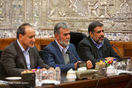 دیدار علی لاریجانی با رمضان عبدالله دبیرکل جنبش جهاد اسلامی فلسطین