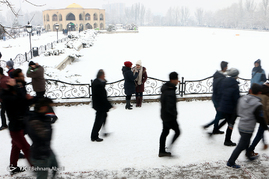 بارش برف در تبریز‎
