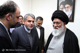 دیدار وزیر فرهنگ و ارشاد اسلامی با آیت الله علم الهدی - مشهد

